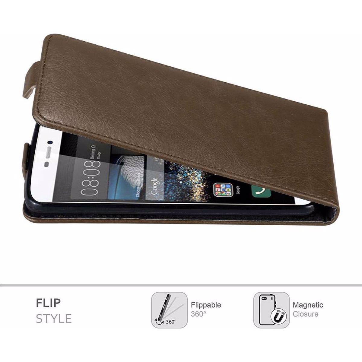 Thumbnail - Cadorabo Flip wie Invisible Cover (Huawei P8), Smartphone Hülle, Braun
