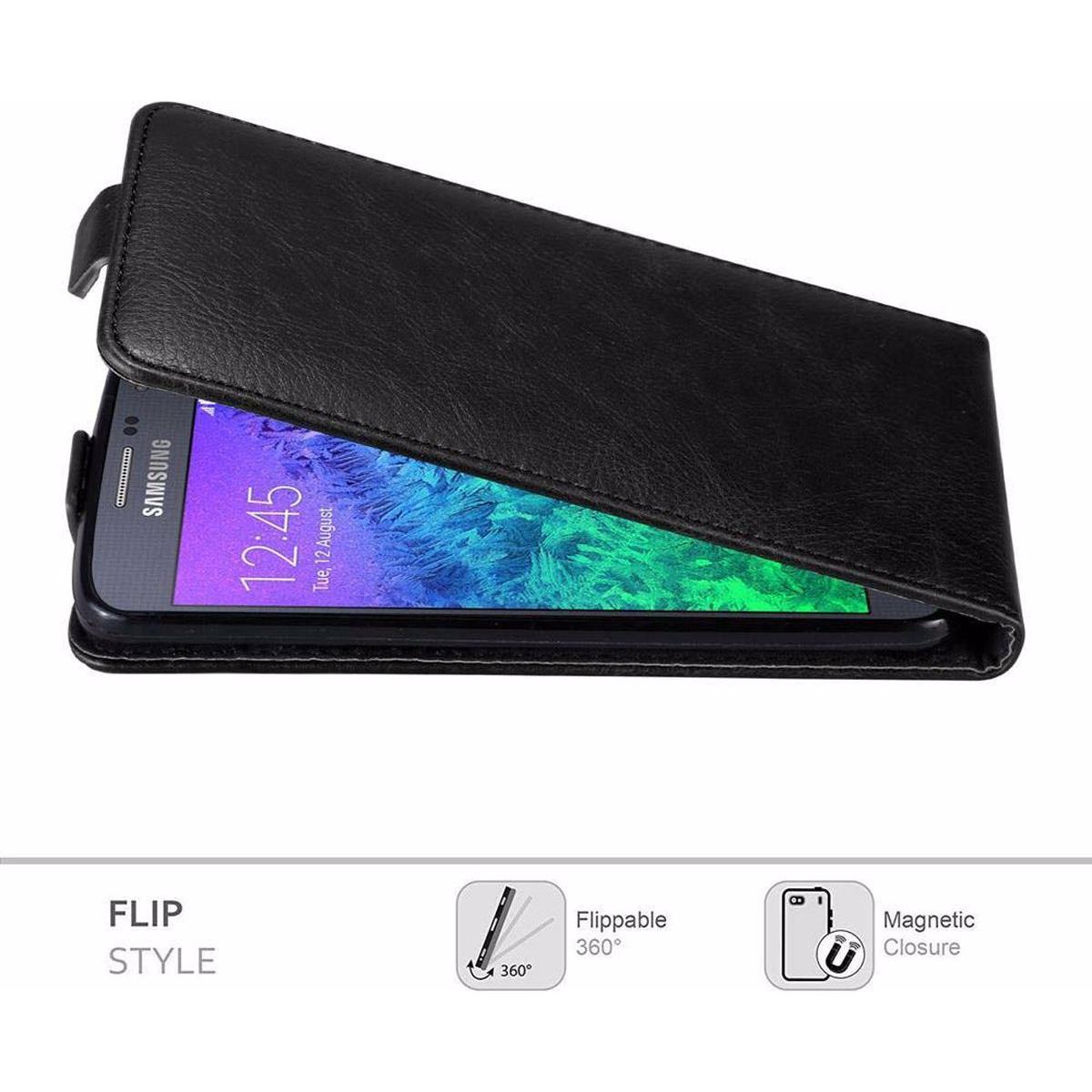 Thumbnail - Cadorabo Flip wie Invisible Cover (Samsung Galaxy Alpha), Smartphone Hülle, Schwarz