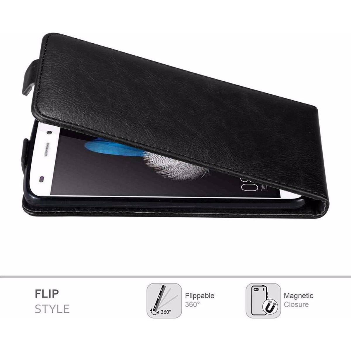 Thumbnail - Cadorabo Flip wie Invisible Cover (Huawei P8 Lite), Smartphone Hülle, Schwarz