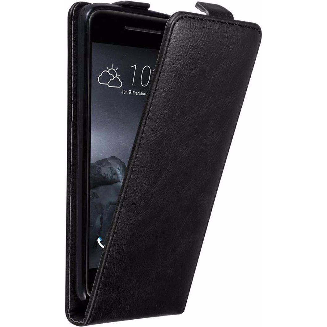 Cadorabo Flip wie Invisible Cover (HTC One A9), Smartphone Hülle, Schwarz