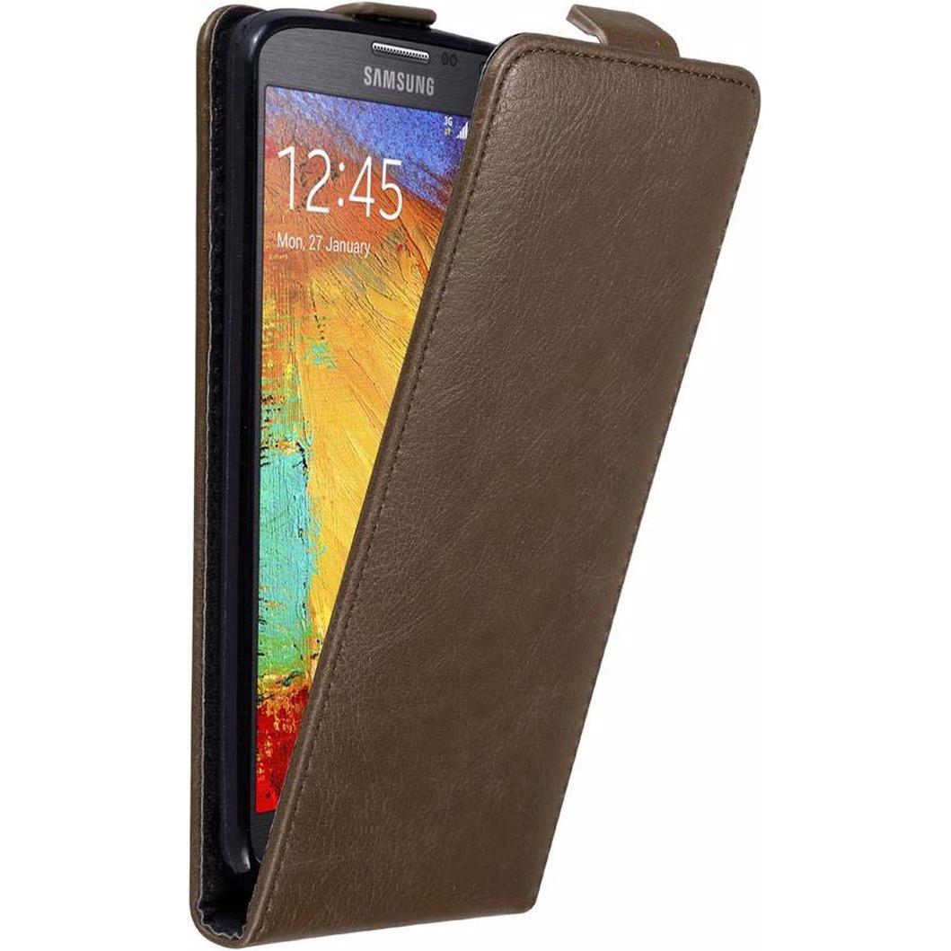 Cadorabo Flip wie Invisible Cover (Samsung Galaxy Note 3 Neo), Smartphone Hülle, Braun