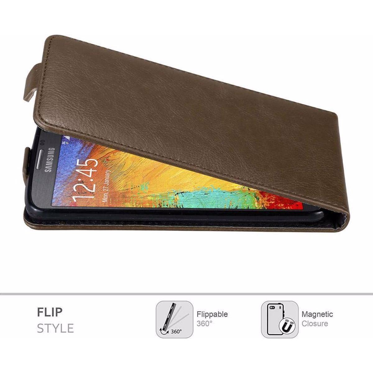 Thumbnail - Cadorabo Flip wie Invisible Cover (Samsung Galaxy Note 3 Neo), Smartphone Hülle, Braun