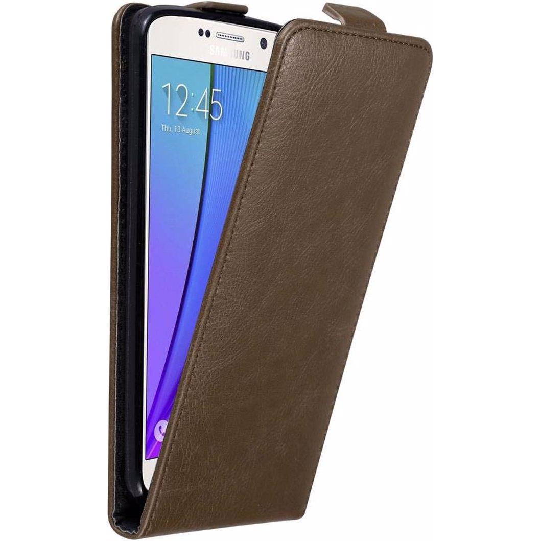 Cadorabo Flip wie Invisible Cover (Samsung Galaxy Note 5), Smartphone Hülle, Braun