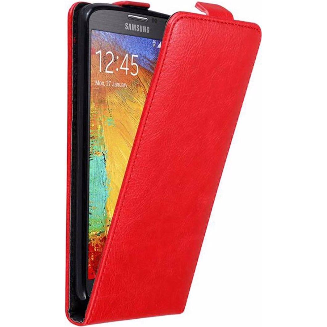 Cadorabo Flip wie Invisible Cover (Samsung Galaxy Note 3 Neo), Smartphone Hülle, Rot