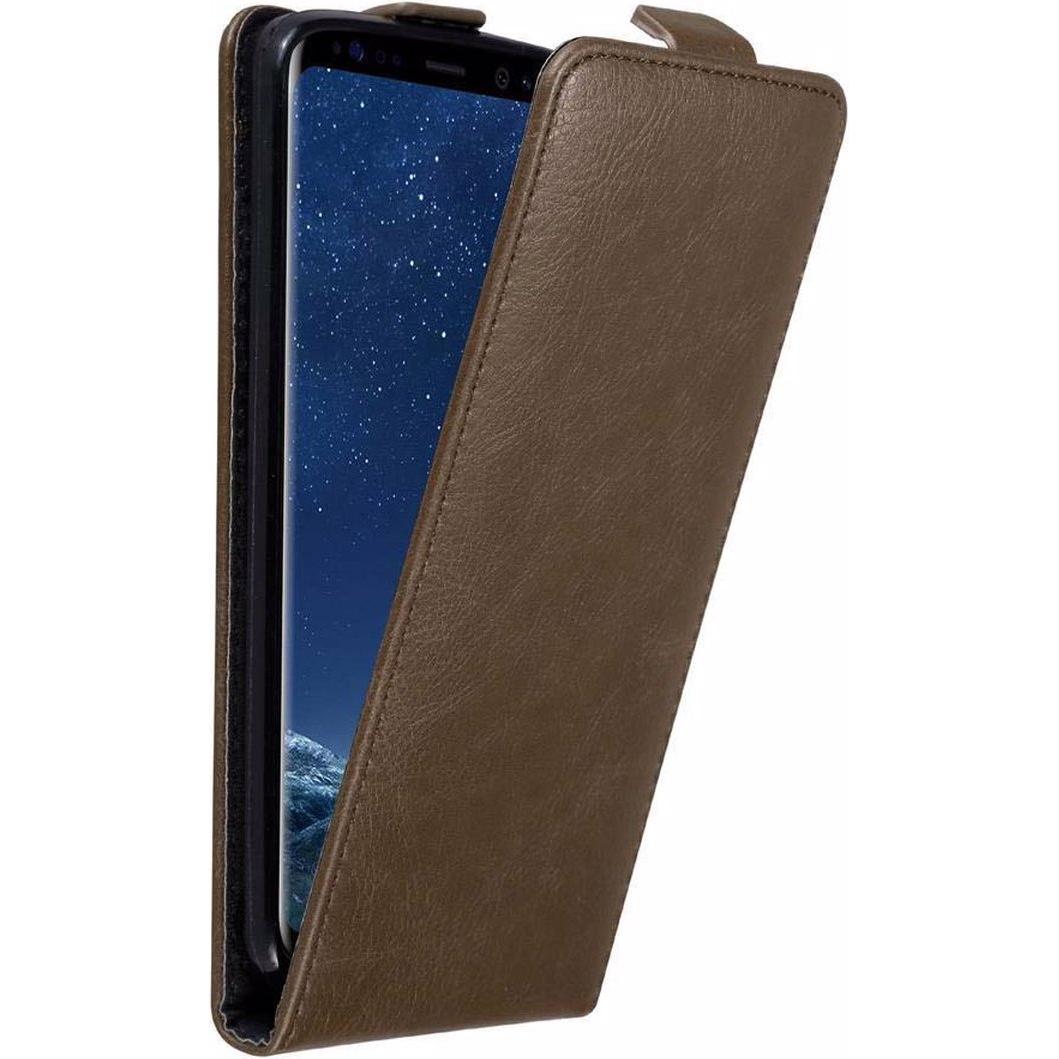 Cadorabo Flip wie Invisible Cover (Samsung Galaxy S8), Smartphone Hülle, Braun