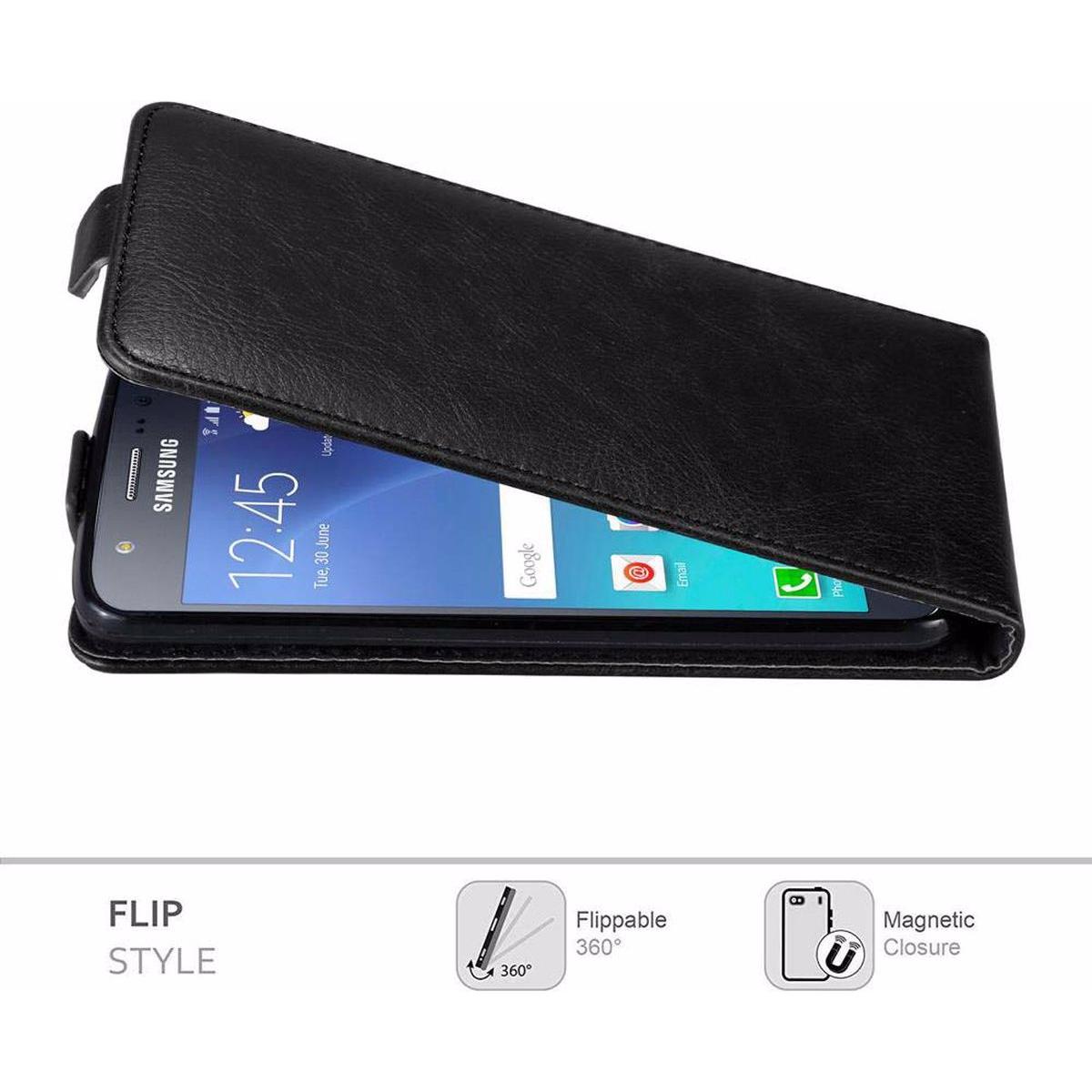 Thumbnail - Cadorabo Flip wie Invisible Cover (Samsung Galaxy J5 (2015)), Smartphone Hülle, Schwarz