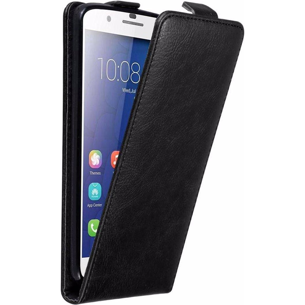 Cadorabo Flip wie Invisible Cover (Apple iPhone 6 Plus), Smartphone Hülle, Schwarz
