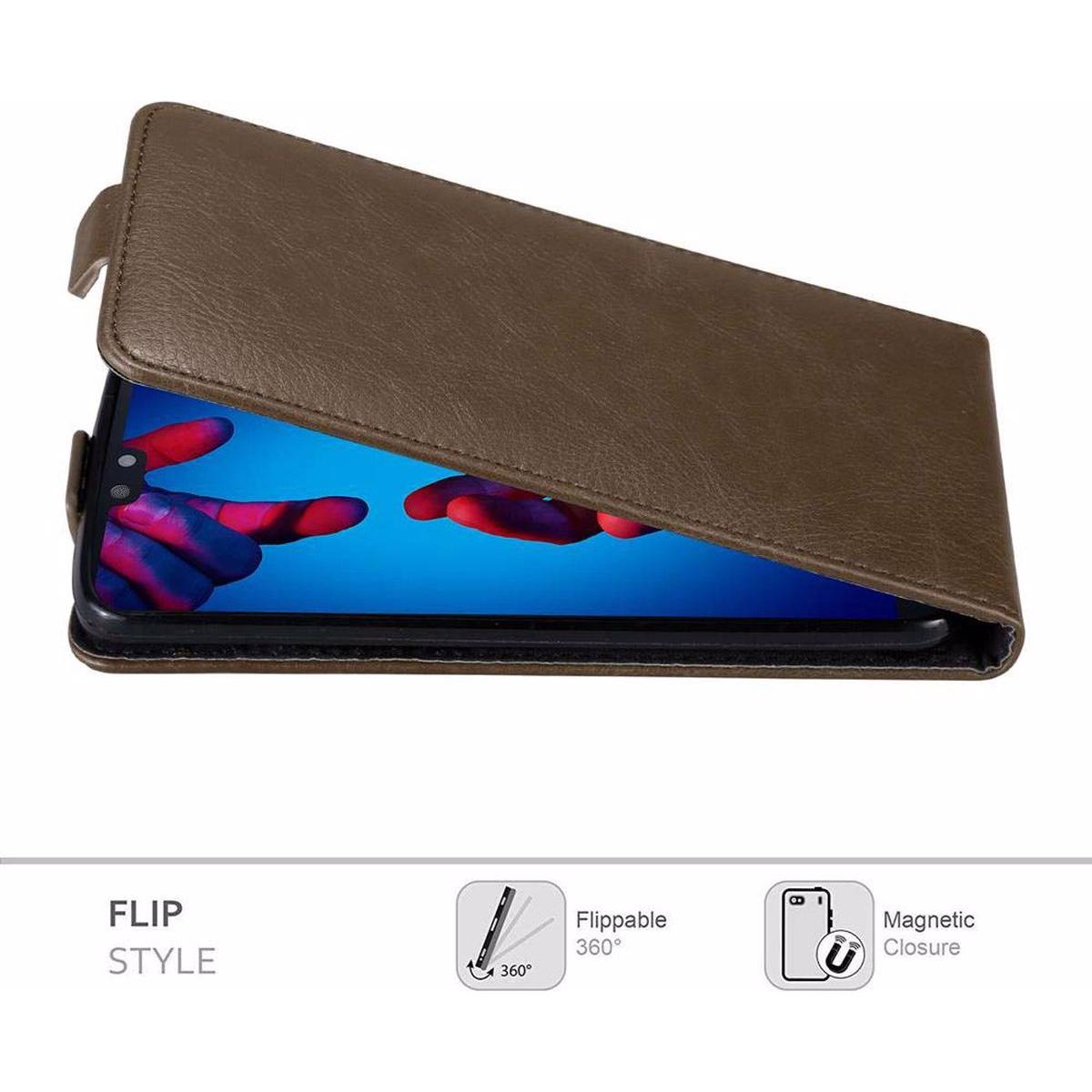 Thumbnail - Cadorabo Flip wie Invisible Cover (Huawei P20), Smartphone Hülle, Braun