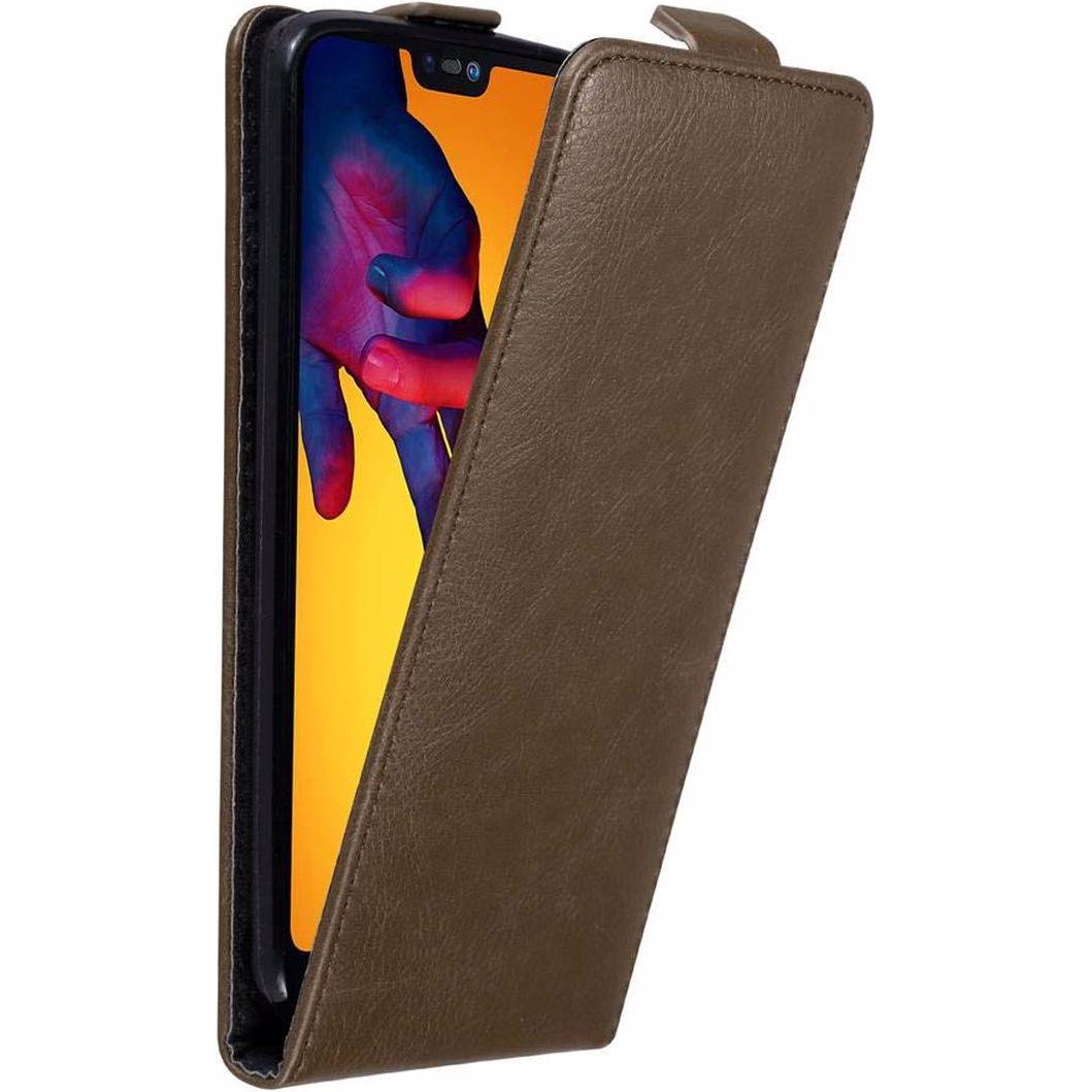 Cadorabo Flip wie Invisible Cover (Huawei Nova 3E), Smartphone Hülle, Braun