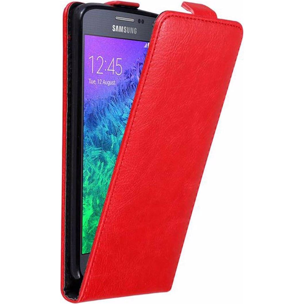 Thumbnail - Cadorabo Flip wie Invisible Cover (Samsung Galaxy Alpha), Smartphone Hülle, Rot