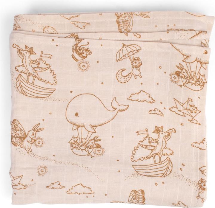 Productafbeelding Filibabba - Muslin Swaddle Diaper - Hvid - 120x120 cm (FI-03815) (120 cm, 120 cm)