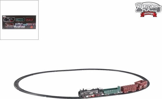 Produktbild 2-Play 2- Play -Vintage-Eisenbahnset mit Licht, 16-teilig