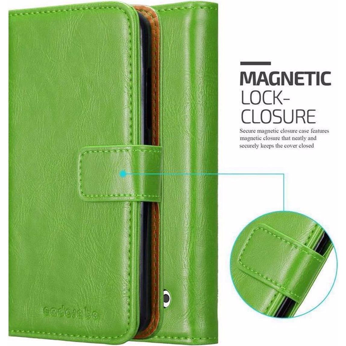Thumbnail - Cadorabo Book Luxury Cover (Microsoft Lumia 550), Smartphone Hülle, Grün