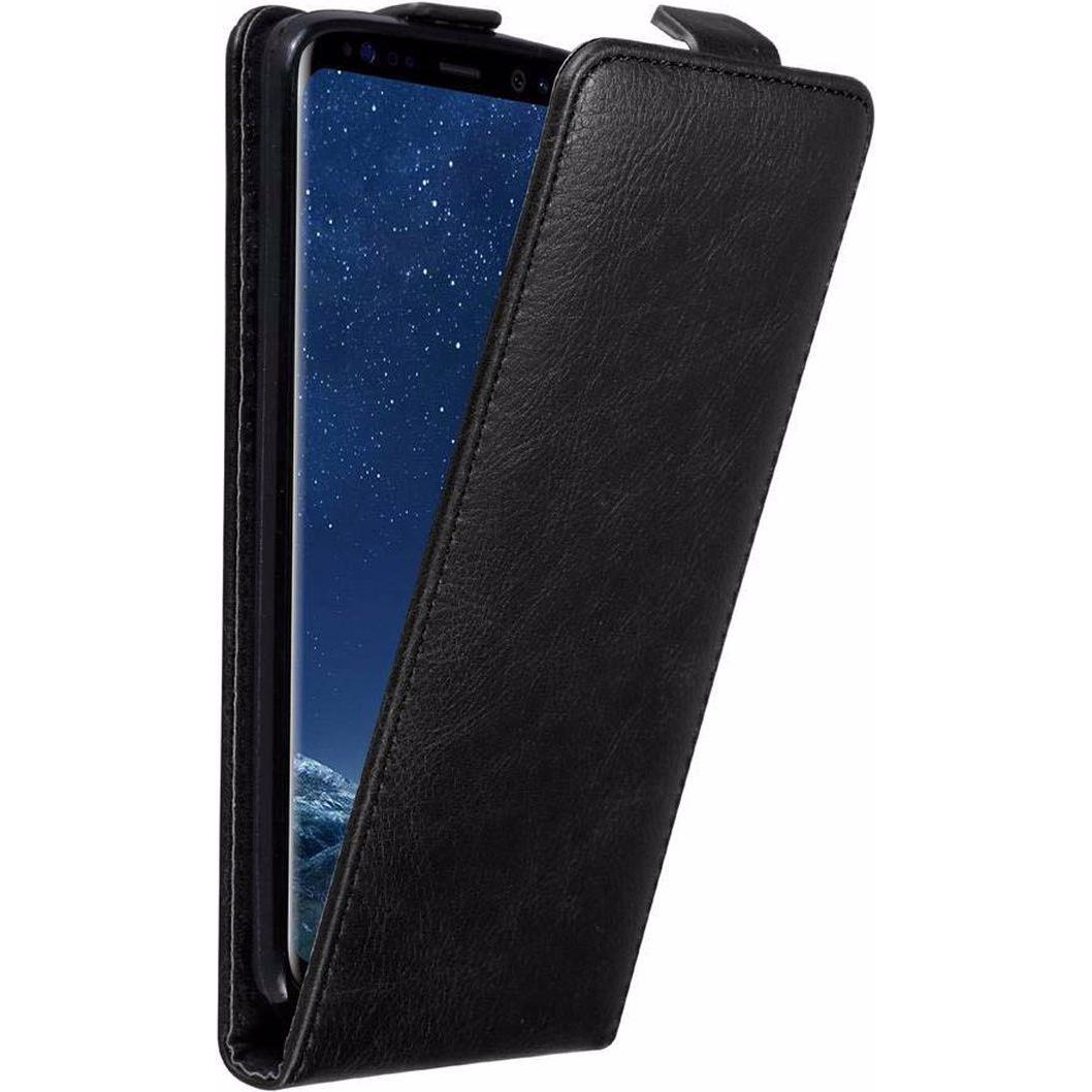 Cadorabo Flip wie Invisible Cover (Samsung Galaxy S8), Smartphone Hülle, Schwarz