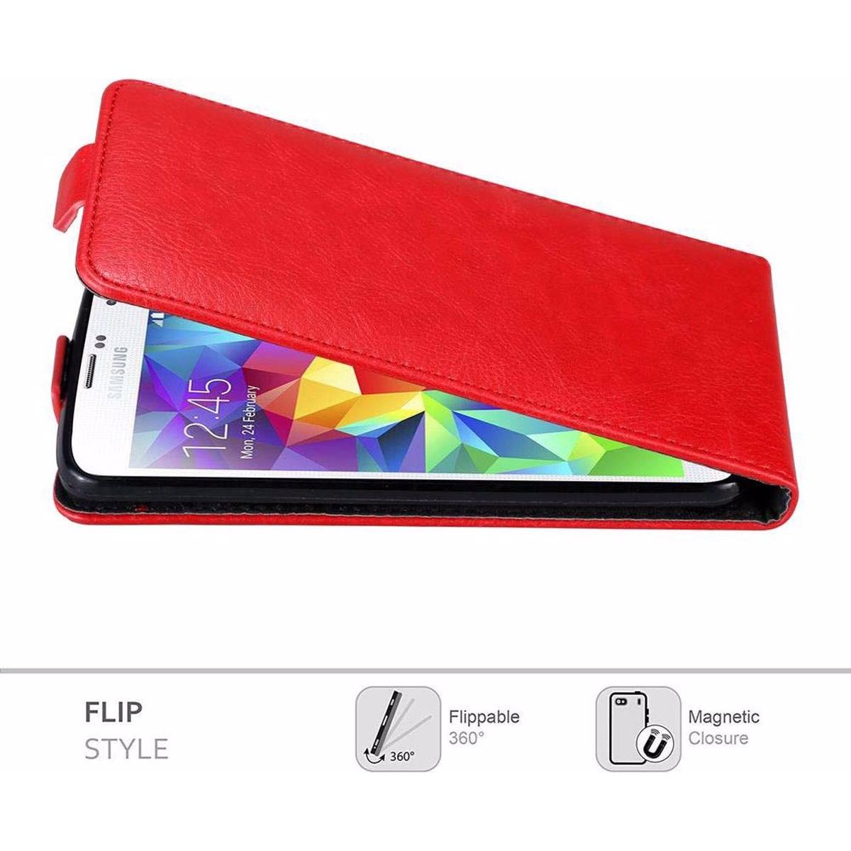 Thumbnail - Cadorabo Flip wie Invisible Cover (Samsung Galaxy S5 Mini), Smartphone Hülle, Rot