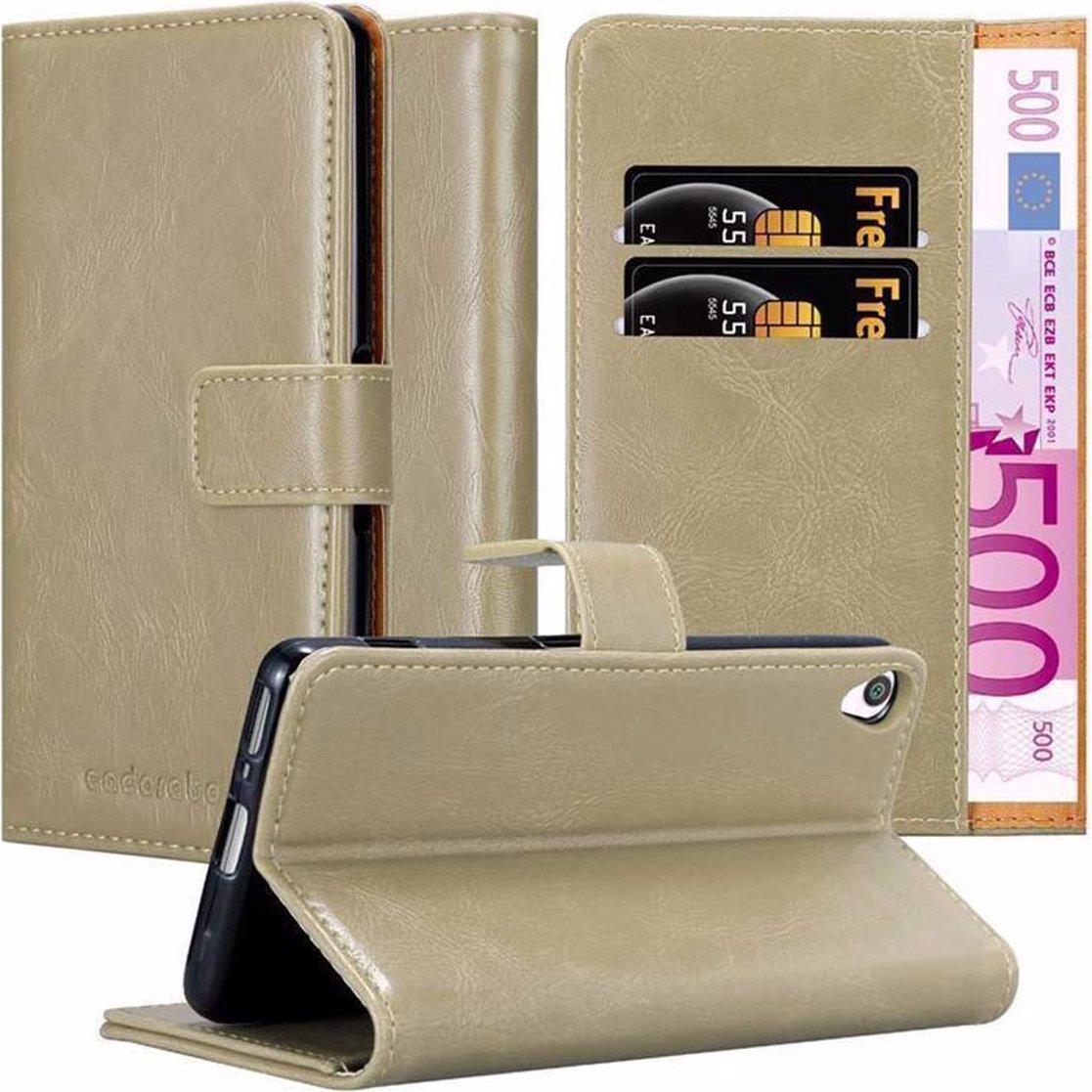 Cadorabo Book Luxury Cover (Sony Xperia XA), Smartphone Hülle, Braun