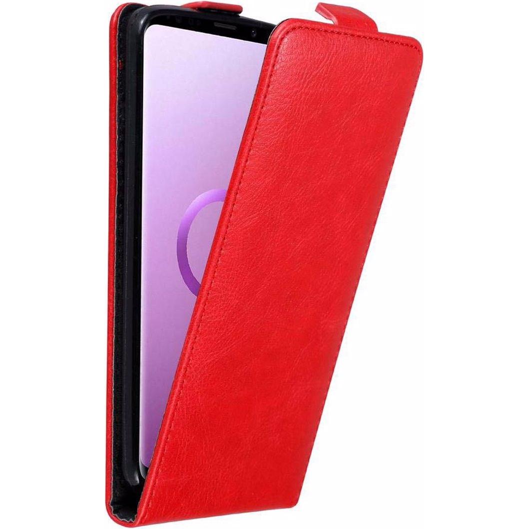 Cadorabo Flip wie Invisible Cover (Samsung Galaxy S9+), Smartphone Hülle, Rot
