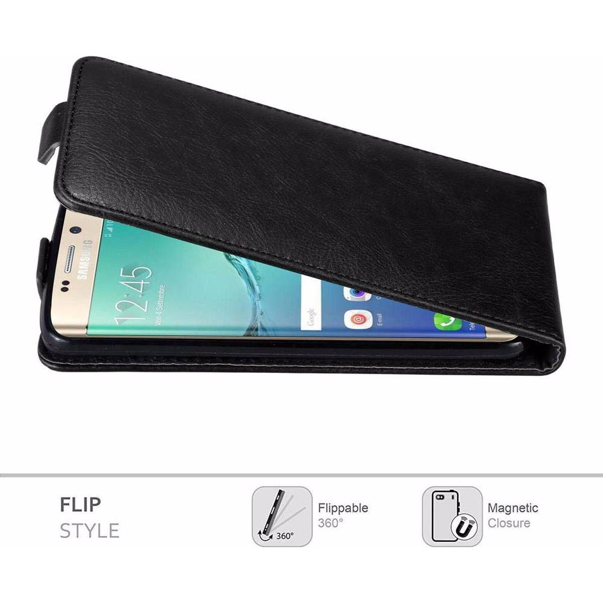 Thumbnail - Cadorabo Flip wie Invisible Cover (Samsung Galaxy S6 Edge+), Smartphone Hülle, Schwarz