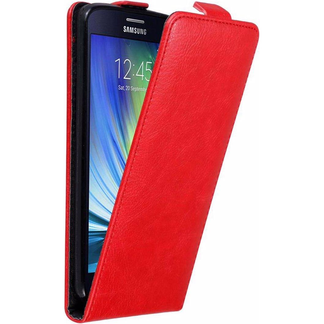 Cadorabo Flip wie Invisible Cover (Samsung Galaxy A7), Smartphone Hülle, Rot