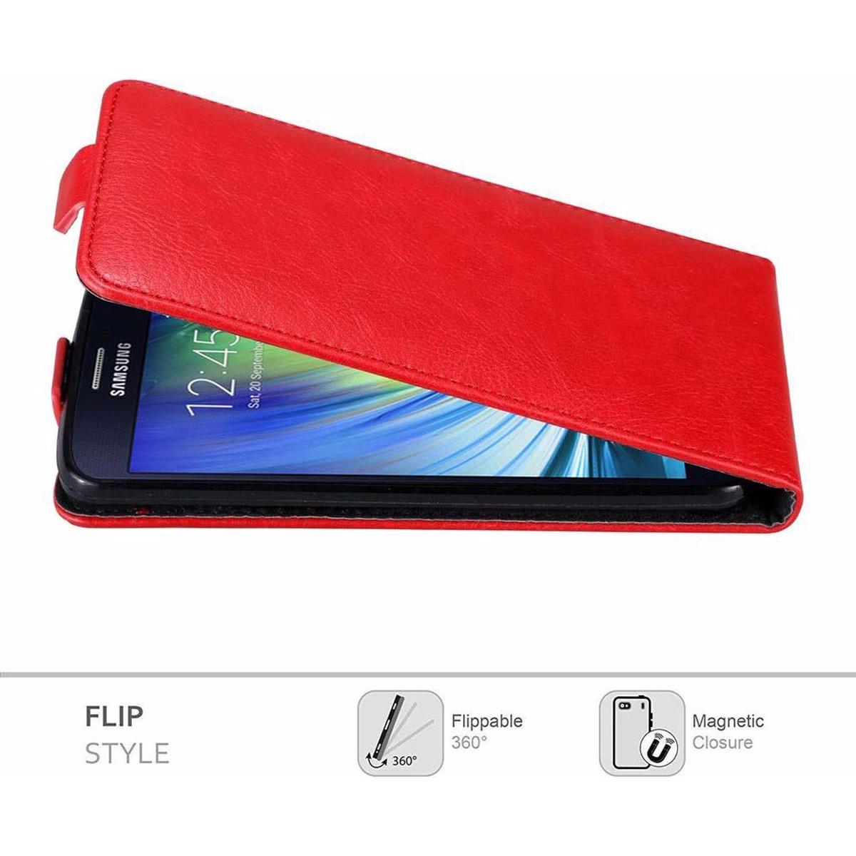 Thumbnail - Cadorabo Flip wie Invisible Cover (Samsung Galaxy A7), Smartphone Hülle, Rot