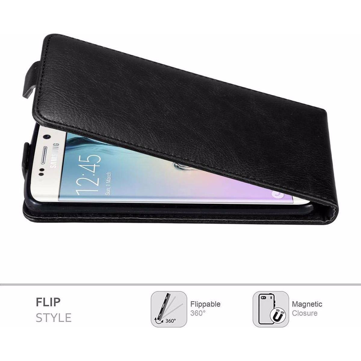 Thumbnail - Cadorabo Flip wie Invisible Cover (Samsung Galaxy S6 Edge), Smartphone Hülle, Schwarz