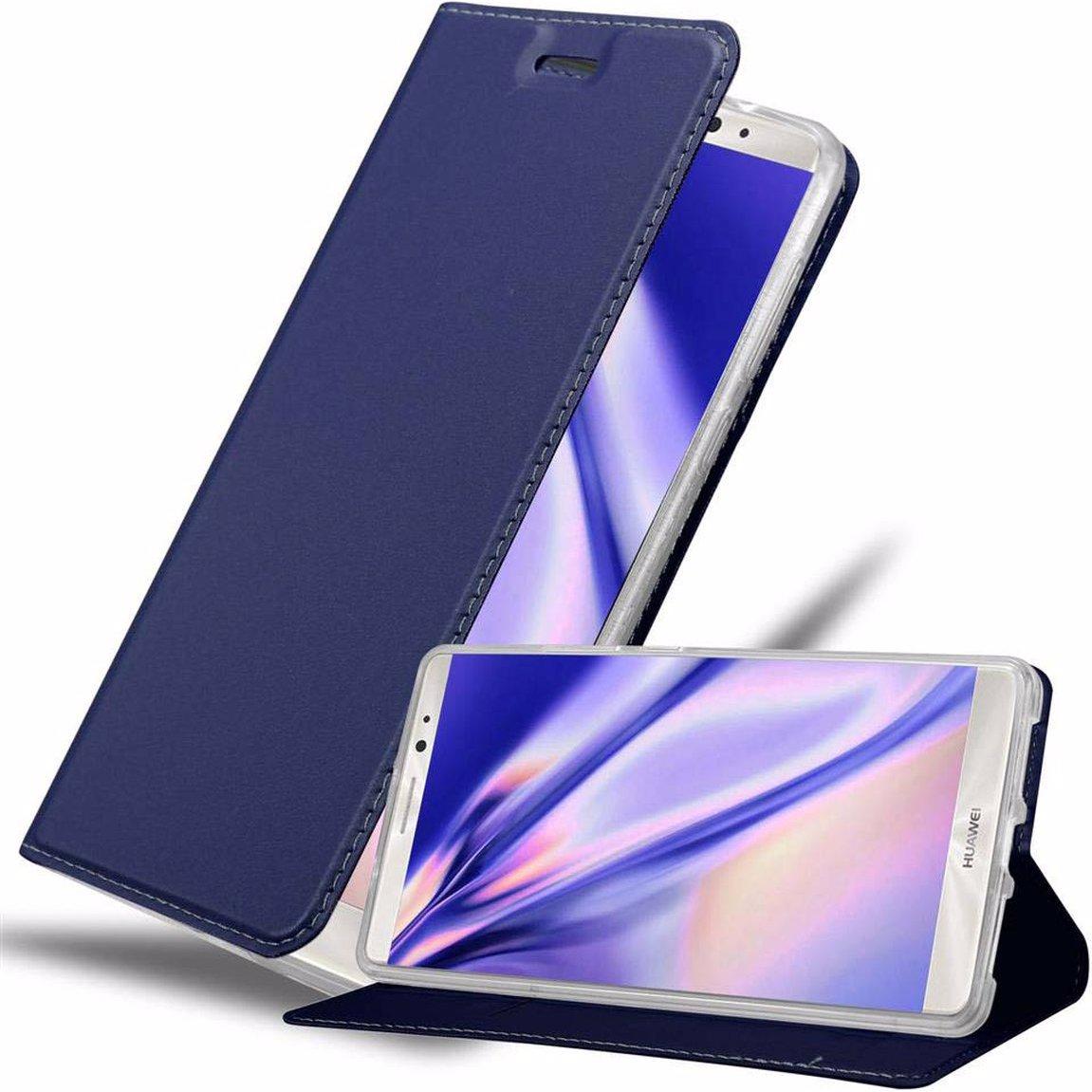 Cadorabo Book Classy Style Cover (Huawei Mate 8), Smartphone Hülle, Blau
