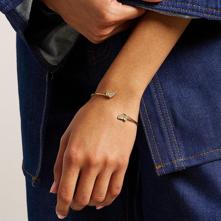 Produktbild Fossil Sutton Armreife Pave Butterfly (18 cm, Vergoldeter Edelstahl)