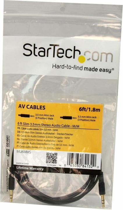 Actual product image StarTech MU6MMS Audio cable (1.80 m)