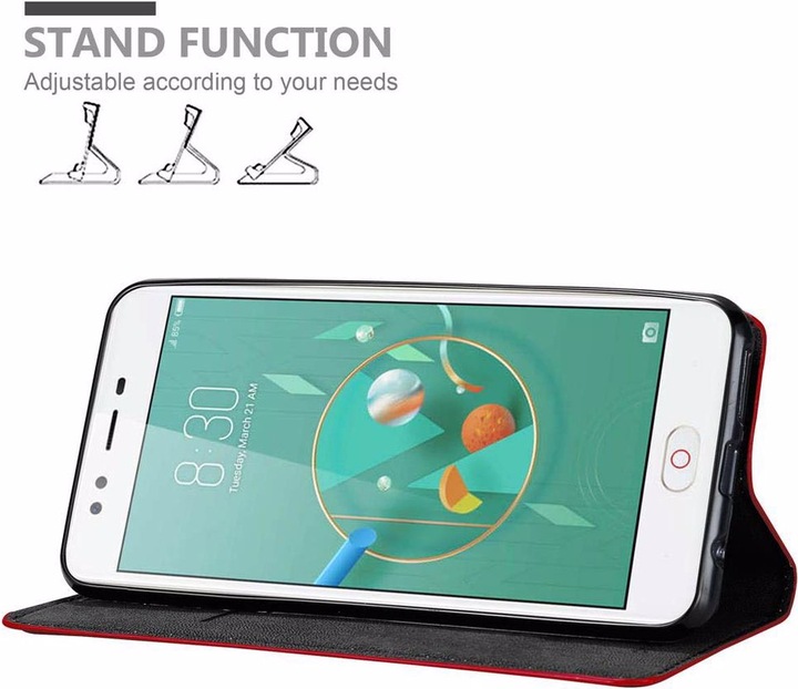 Actual product image Cadorabo Book Invisible Magnet Cover (ZTE Nubia M2 Lite)