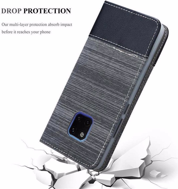 Produktbild Cadorabo Book Jeans Optik Cover (Huawei Mate 20 Pro)