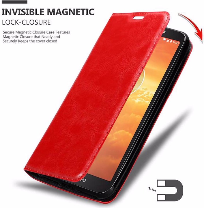 Produktbild Cadorabo Book Invisible Magnet Cover (Motorola Moto E5 Play)