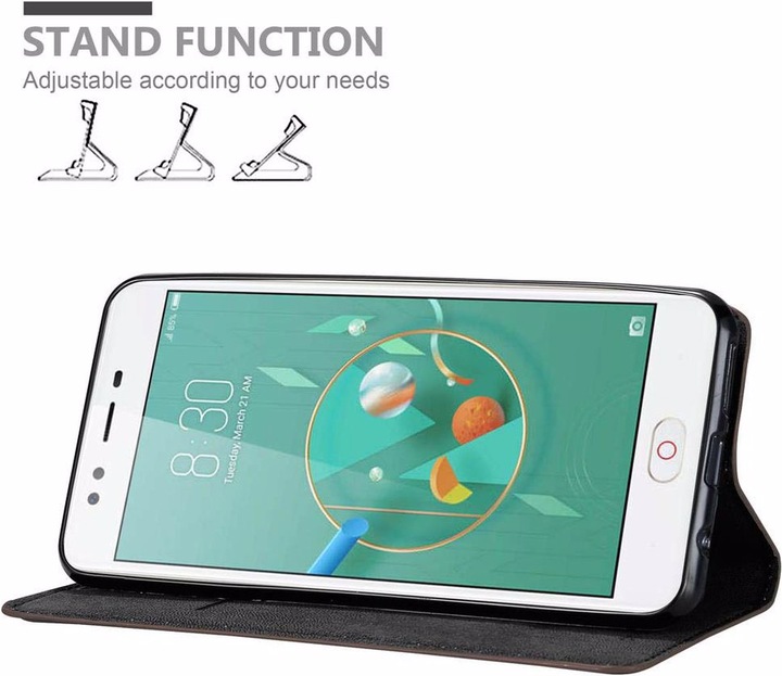 Actual product image Cadorabo Book Invisible Magnet Cover (ZTE Nubia M2 Lite)