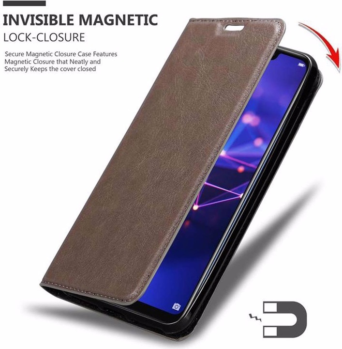Actual product image Cadorabo Book Invisible Magnet Cover (Mate 20 Lite)