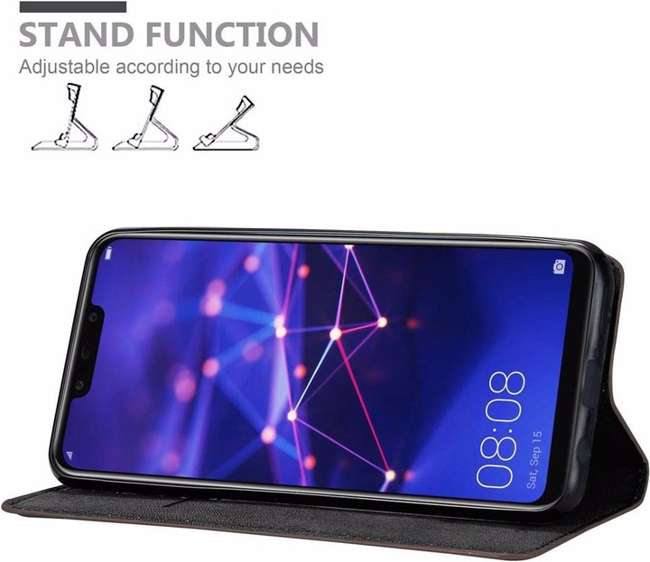 Actual product image Cadorabo Book Invisible Magnet Cover (Mate 20 Lite)