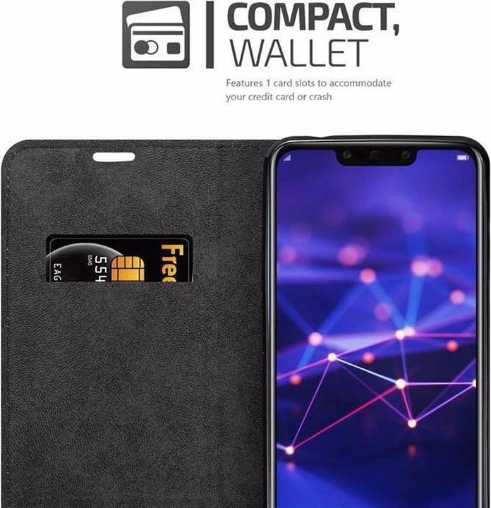 Actual product image Cadorabo Book Invisible Magnet Cover (Mate 20 Lite)