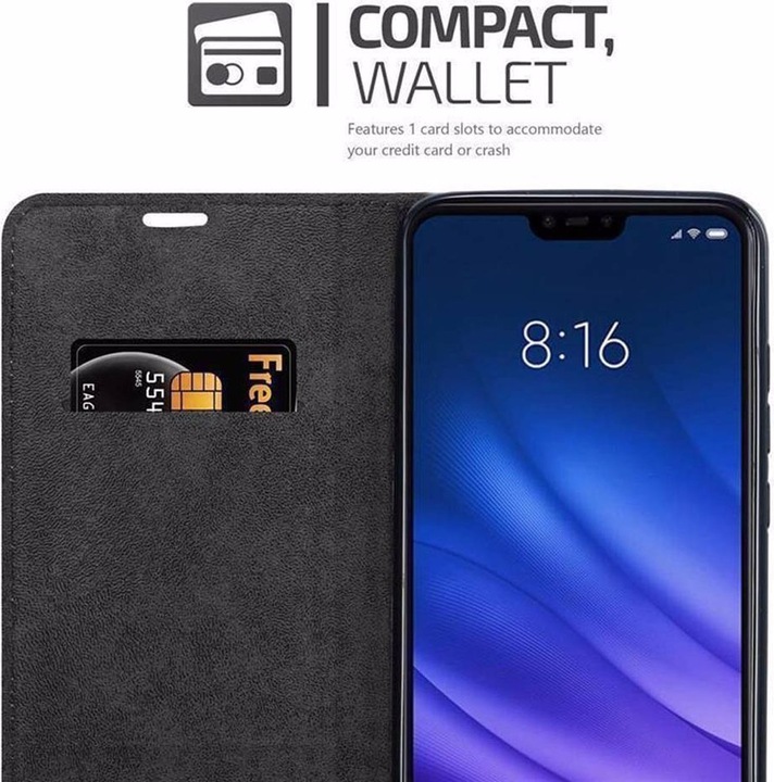 Actual product image Cadorabo Book Invisible Magnet Cover (Mi 8 Lite)
