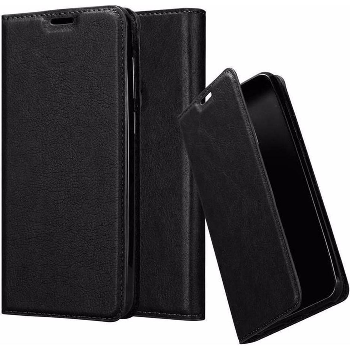 Cadorabo Book Invisible Magnet Cover (Samsung Galaxy A6s), Smartphone Hülle, Schwarz