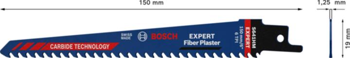 Produktbild Bosch Professional Zubehör EXPERT ‘Fiber Plaster’ S 641 HM Säbelsägeblatt, 1 Stück