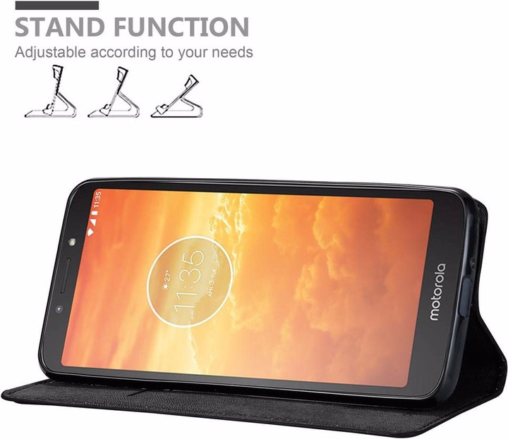 Actual product image Cadorabo Book Invisible Magnet Cover (Motorola Moto E5 Play)