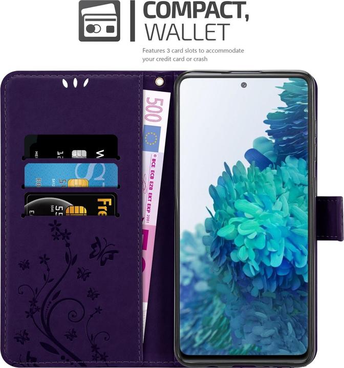 Actual product image Cadorabo Flower Book Case for Samsung Galaxy S20 FE (Samsung Galaxy S20 FE)