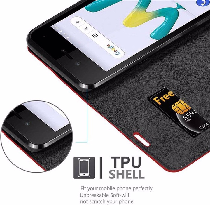 Actual product image Cadorabo Book Invisible Magnet Cover (Wiko Sunny 3 Mini)