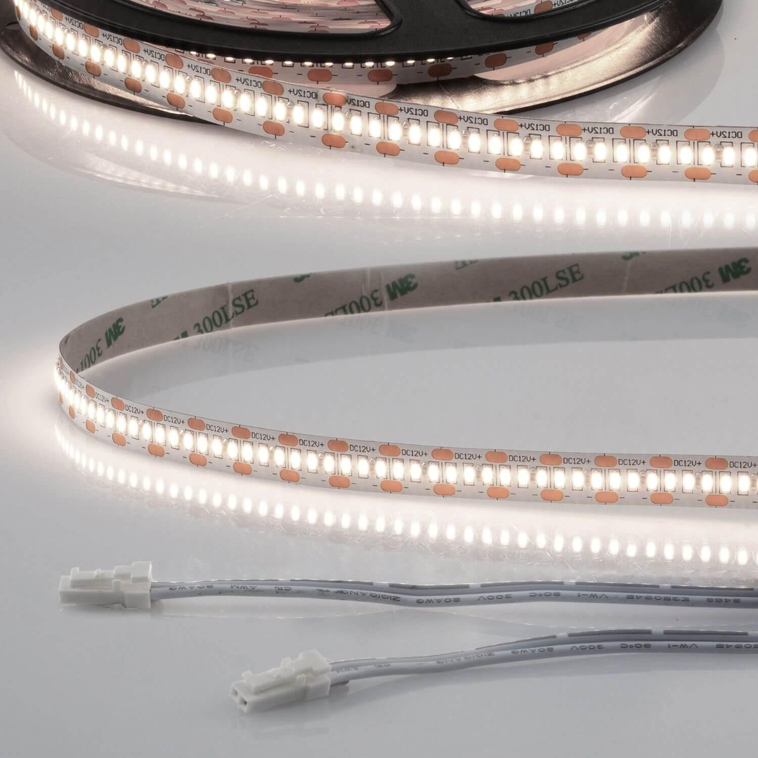Thumbnail - Isoled, LED Streifen, LED CRI940 MiniAMP Flexband Streifen, 12V, 6W, IP20, 4000K, 500cm, beids. 30cm Kabel + maleAM (500...