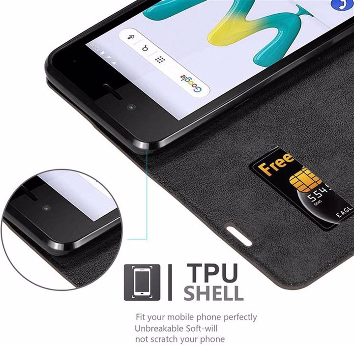 Actual product image Cadorabo Book Invisible Magnet Cover (Wiko Sunny 3 Mini)