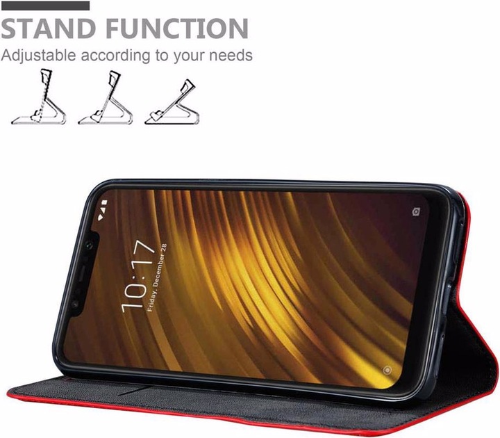 Actual product image Cadorabo Book Invisible Magnet Cover (Xiaomi Pocophone F1)