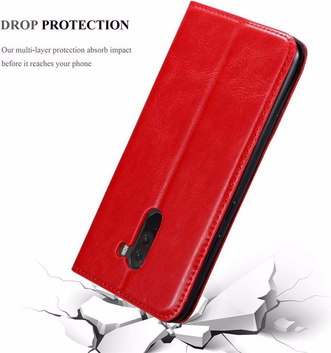 Actual product image Cadorabo Book Invisible Magnet Cover (Xiaomi Pocophone F1)