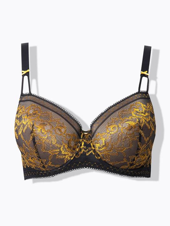 Actual product image TruYou Two-Tone Gold Lace Underwire Bra (85 E)