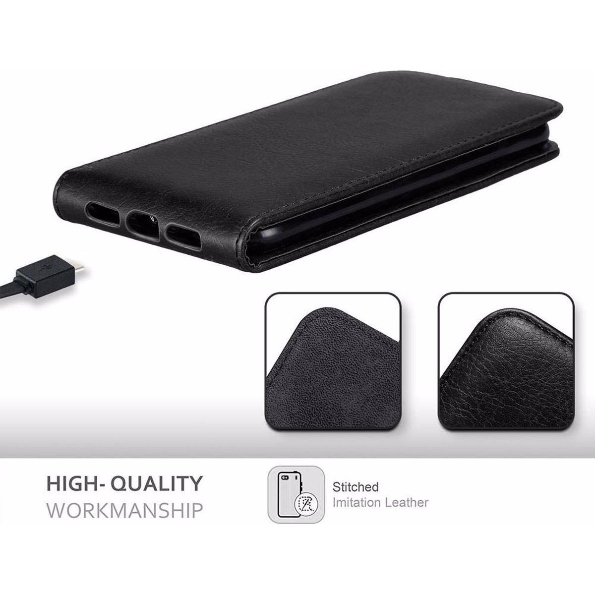 Thumbnail - Cadorabo Flip wie Invisible Cover (ZTE Blade V7), Smartphone Hülle, Schwarz