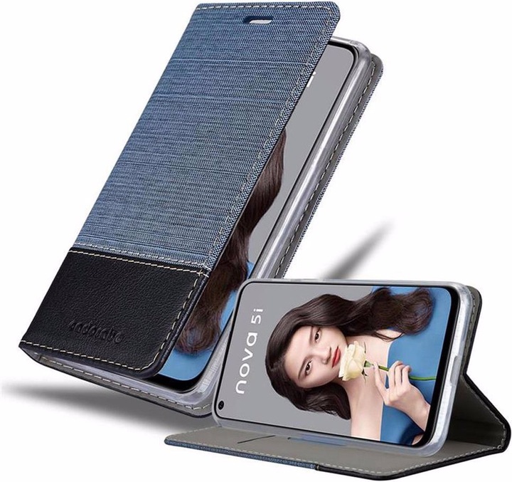 Produktbild Cadorabo Book Jeans Optik Cover (Huawei P20 Lite, Huawei Nova 5i)