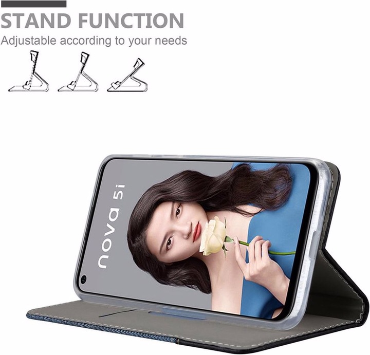 Produktbild Cadorabo Book Jeans Optik Cover (Huawei P20 Lite, Huawei Nova 5i)