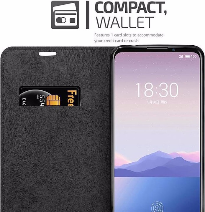 Actual product image Cadorabo Book Invisible Magnet Cover (Meizu 16Xs)